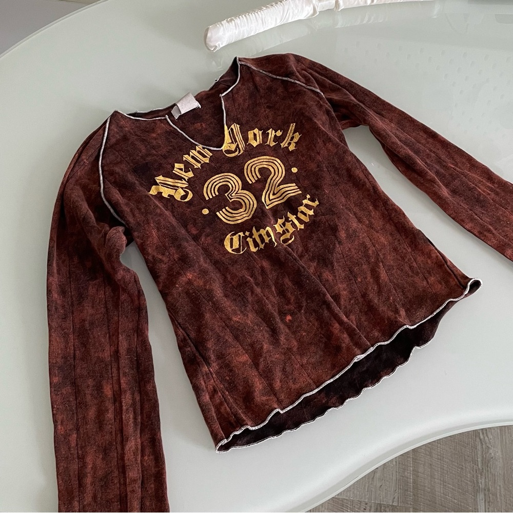 Y2K Acid Wash Long Sleeve Tee